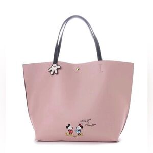 COLORS by Jennifer SkyPink Mickey & Minnie Tote Bag with Charm